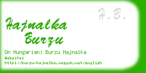 hajnalka burzu business card